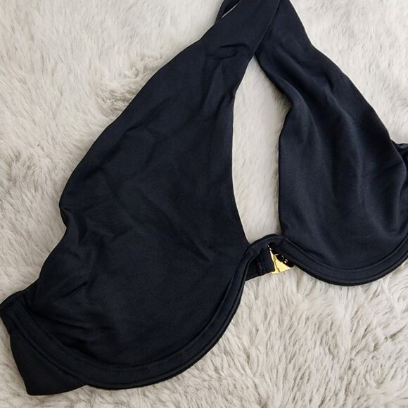 NEW Frederick's of Hollywood Taormina Black One-Shoulder Swimsuit Bikini Top - Picture 6 of 11